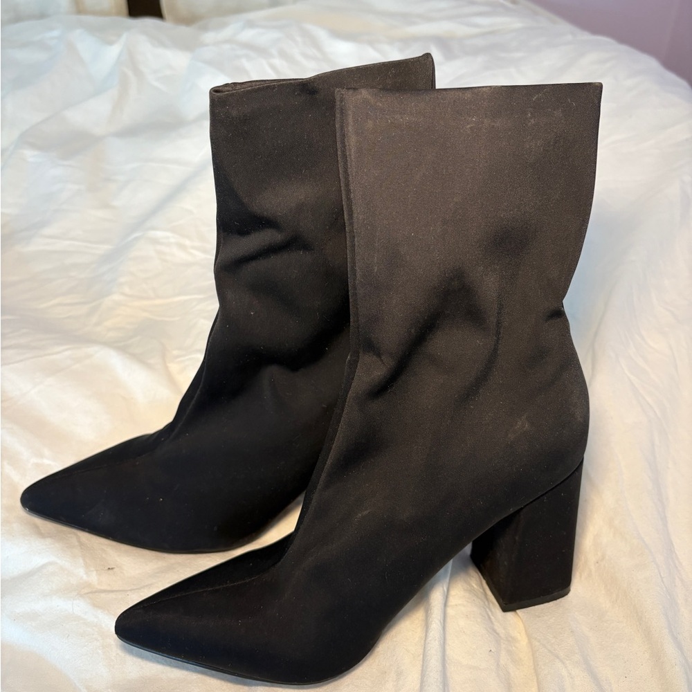 Princess Polly Black Heeled Boots